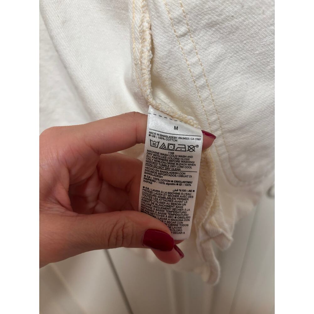 Old Navy Cream Button Down Shirt Jacket M - Picture 6 of 11